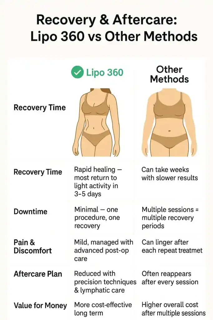 Recovery and Aftercare for Fat-Dissolving Surgery 2 Table to show fat dissolving injection aftercare Walton on the Hill