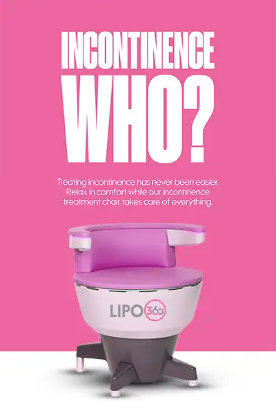 LIPO360 EMS Chair Can Help with Urinary Incontinence 2 Image of a urinary incontinence treatment seat Walton on the Hill